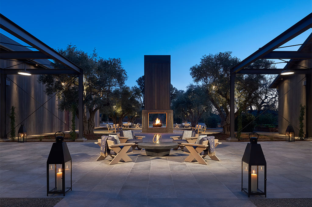 FORGE Summit preview of Ojai Outside Fireplace at Night